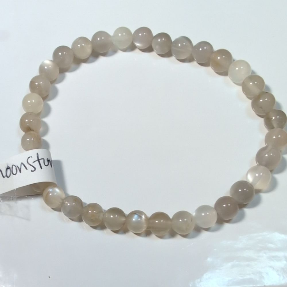Handmade Moonstone Stretch Bracelet